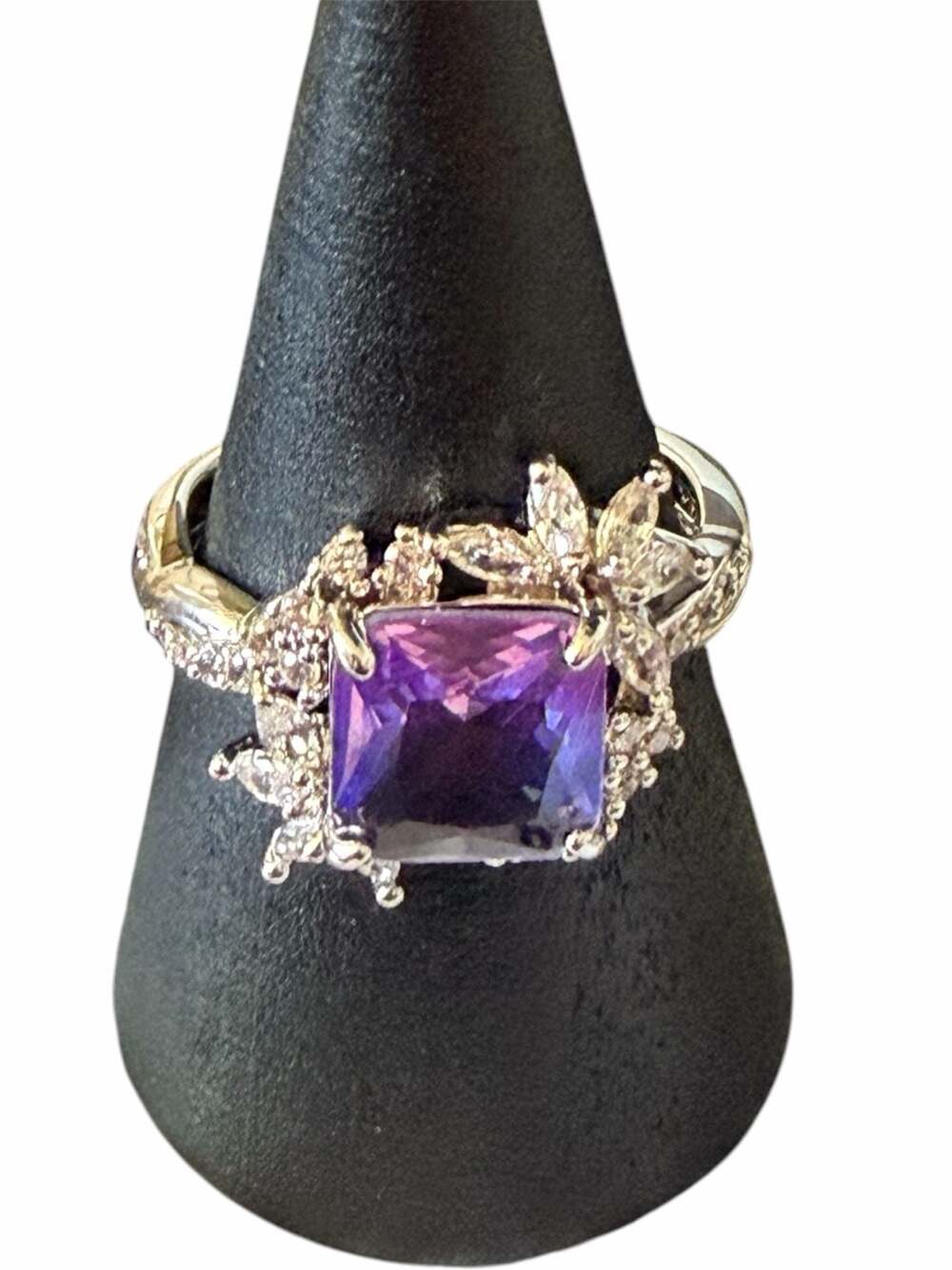 Bomb Party Pure Bliss RBP3669 Bi-Color Tourmaline Rhodium Plated Ring Size 6